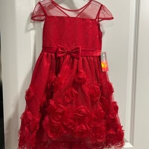 Nannette Red Rose Kids Formal Dress
